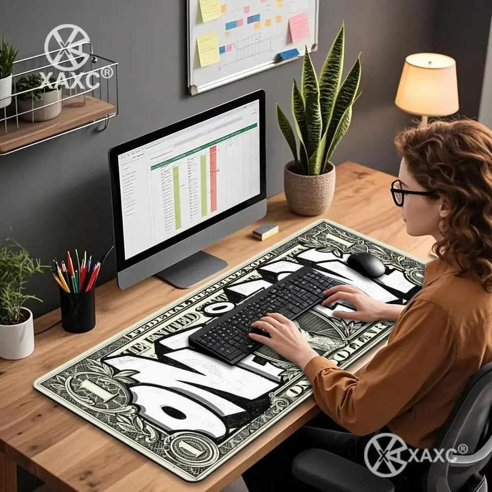 Dollar Desktops Gaming Keyboard Extended Pad Desk Accessories Office Pc Gamer Computer Mat Mouse Mats XXL Mouse Pad Setup