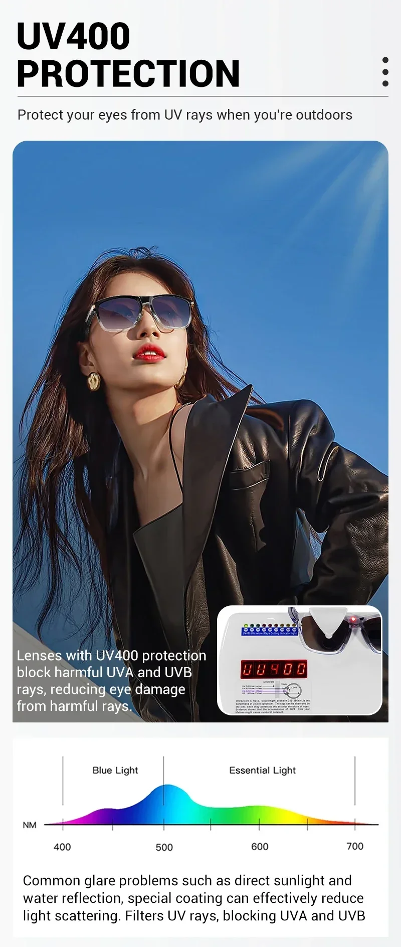 SCVCN Modische Polarisierte Sonnenbrille für Männer und Frauen, UV400-Schutz, Fahrradbrille, Farbverlauf, Radsportbrille, MTB-Brille – Detail 5