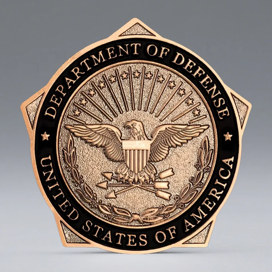 US Department of Defense Bronze Plated Challenge Coins The Pentagon Souvenirs Coin Home Decoration