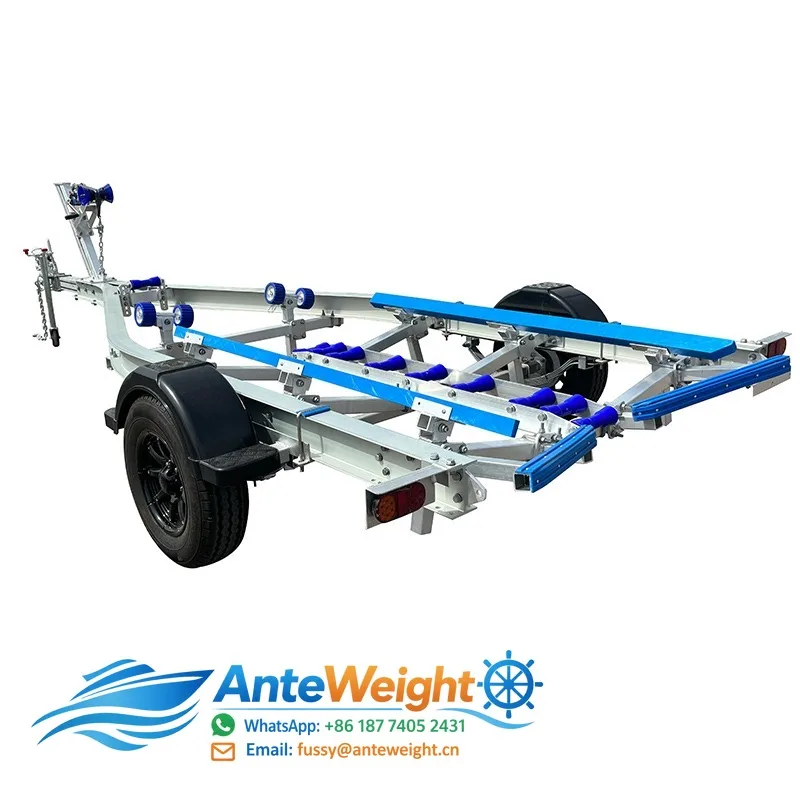 19ft Single Axle Aluminium Boat Trailer with Hydraulic Brake 1195kgs Loading Capacity  Hot Sales