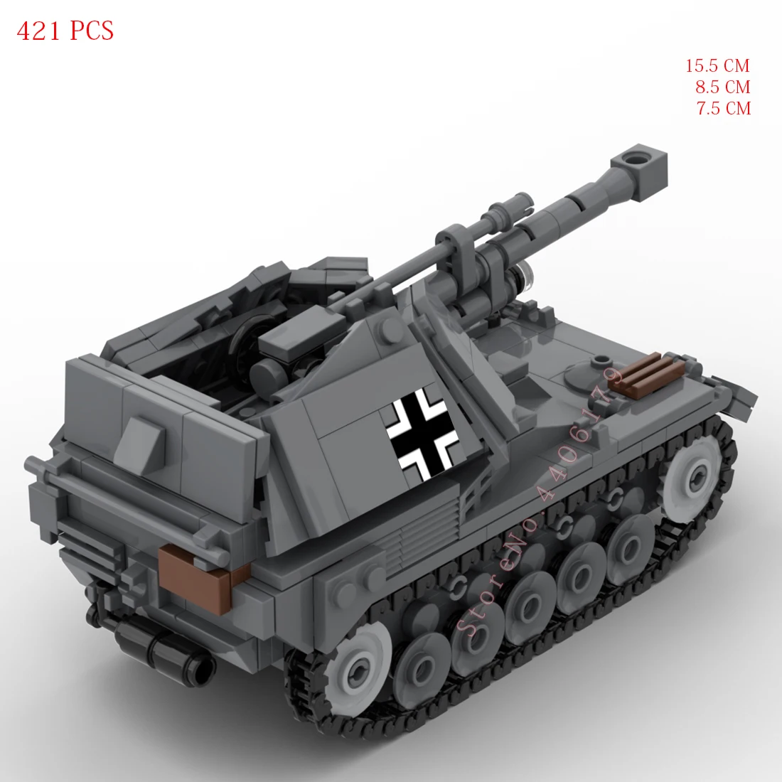 hot military WWII German Army Wespe Sd.Kfz.124 weapons tank vehicles North Africa Blitz war brick model Building Block toys gift