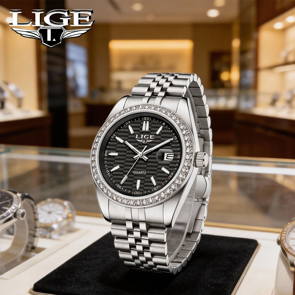 

Мужские часы LIGE Luxury Business Man, водонепроницаемые, с люминесцентным покрытием, кварцевые, модные наручные часы с указателем даты, Reloj Hombre