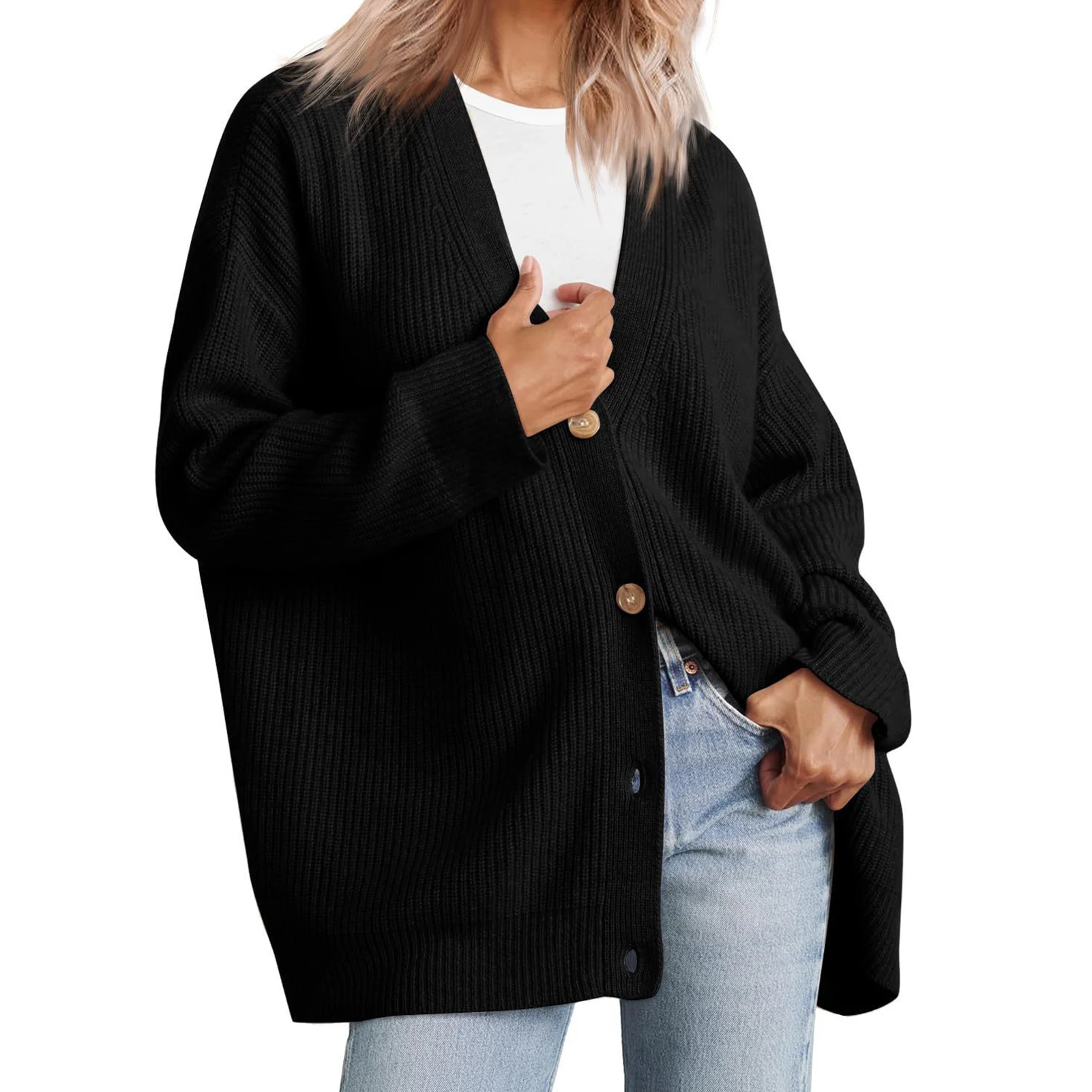 

Women's Temperament Knitted Cardigan Skin-Friendly and Classic Design Jacket for Girl Woman Mother Lover