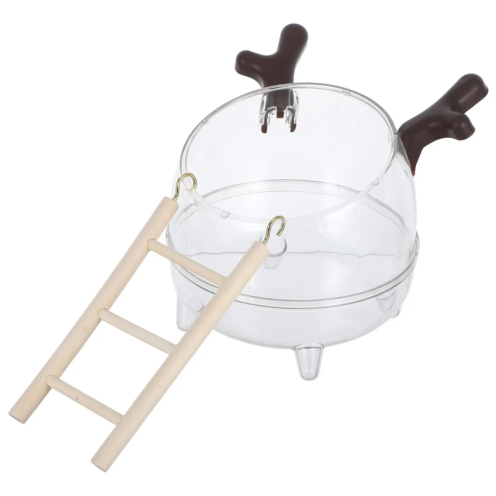 

Hamster Bathroom Toilet Dual Function Sand Bath Easy Clean Detachable Design Ladder Hamster Hut Pet Rat Gerbil Toys