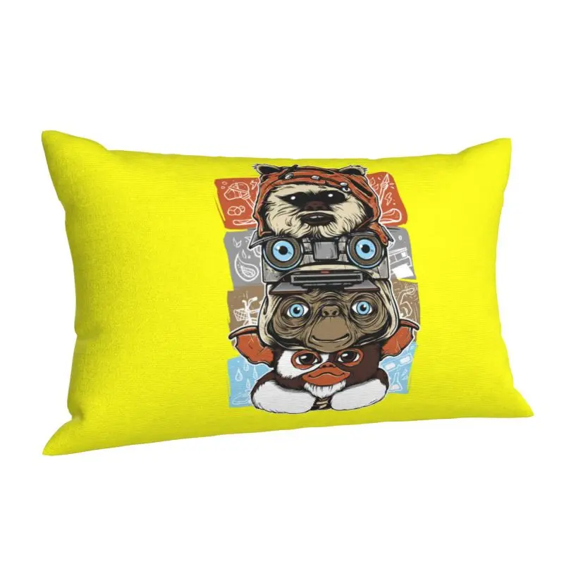 Custom 80s Horror Christmas Movie Lcon Modern Pillow Cover Gremlinse Gizmo Monster Gremlin Film Pillowcases Rectangle