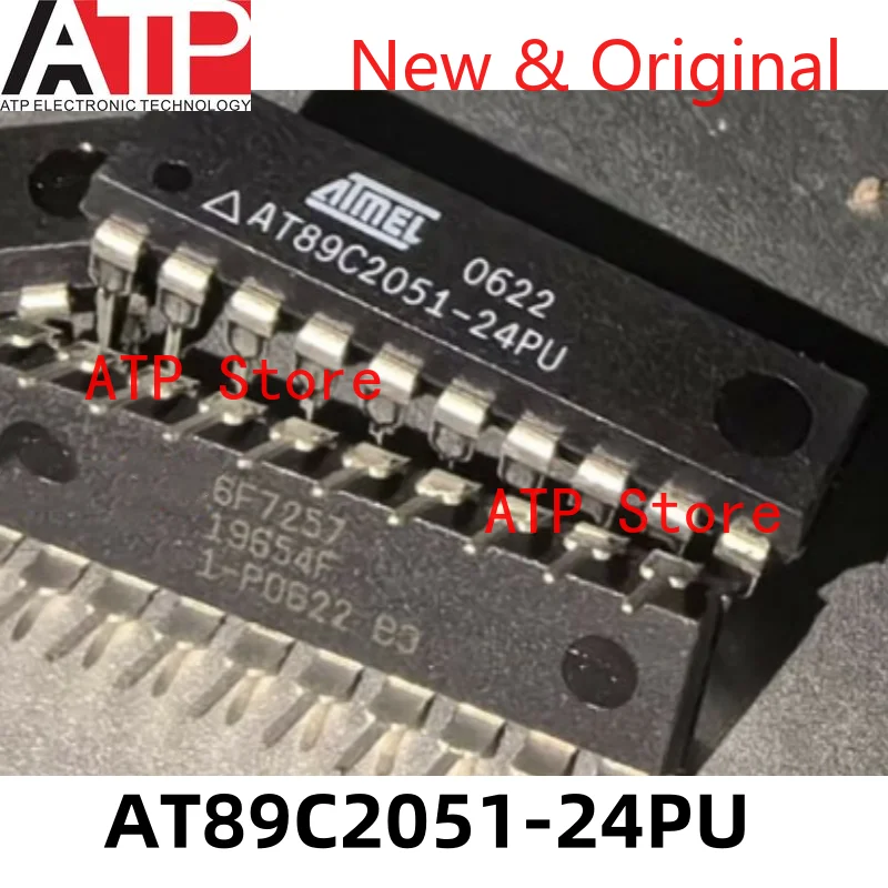 10PCS  AT89C2051-24PU  AT89C2051 DIP-20 Original spot inventory