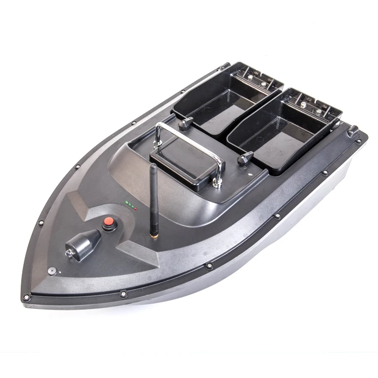 electric remote control lure bait boat with double bait hoppers hook fishing 500M control distance 2KG bait loading