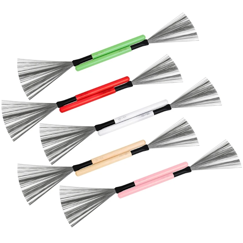 

2Pcs Drum Wire Brush Drum Brushes Brush for Jazzes Acoustic Drummer