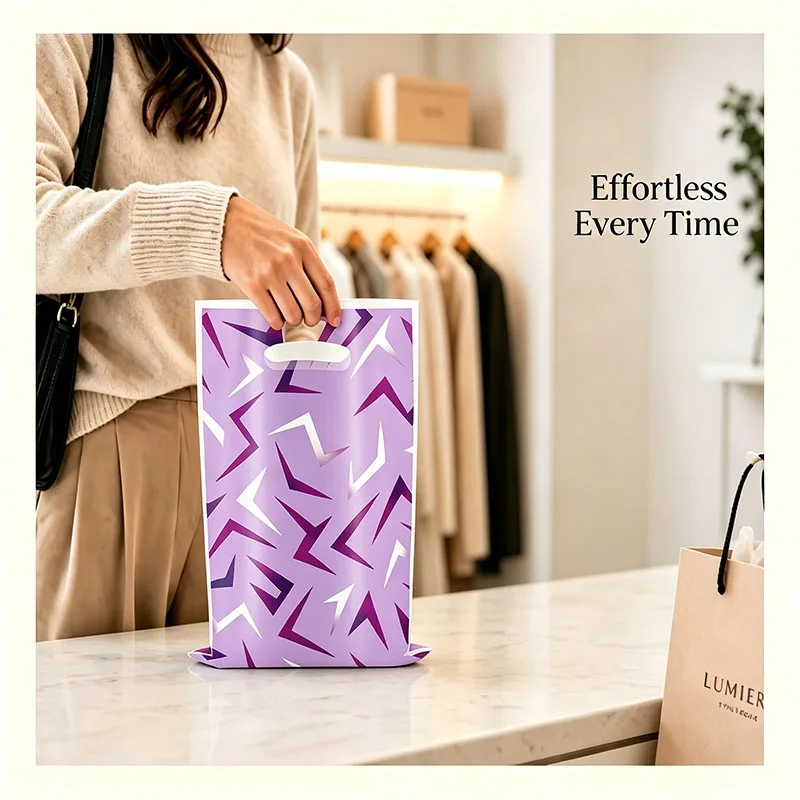 Kpop Popular Purple and Pink Gifts Bags for Celebrating Thank You Birthday Party in Packing Picnic Candy Cookie Perfect Gifts view 2