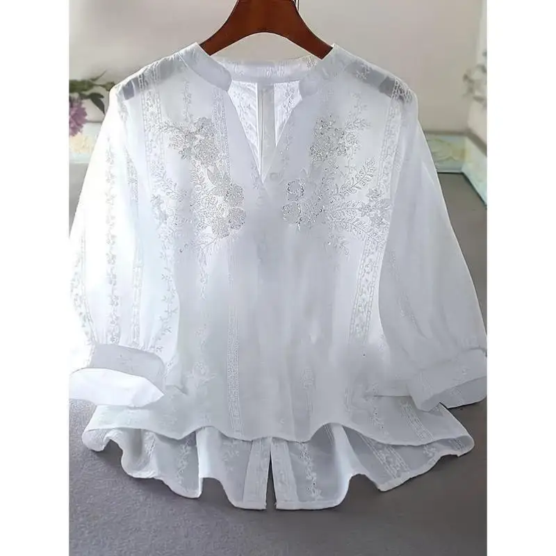 

Модный вышитый бисер, украшенный повседневным художественным дизайном, трансграничный новый мужской комплект спортивной одежды для отдыха, футболка orts