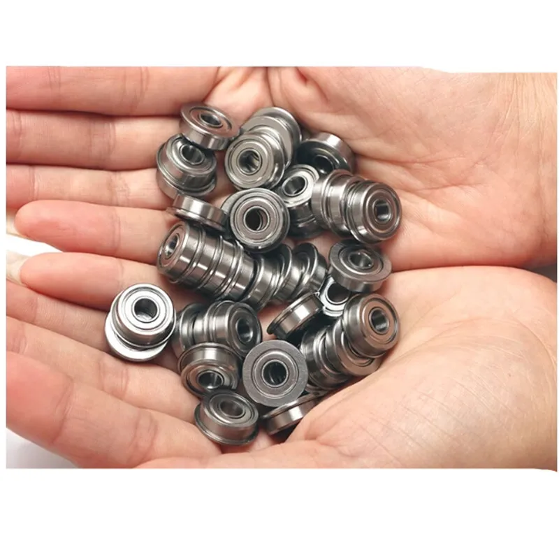 10pcs MF52ZZ MF62ZZ MF63ZZ MF74ZZ MF83ZZ MF84ZZ To MF148ZZ Miniature Flange Bearing Thin Wall Metal Shielded Flanged Bearings