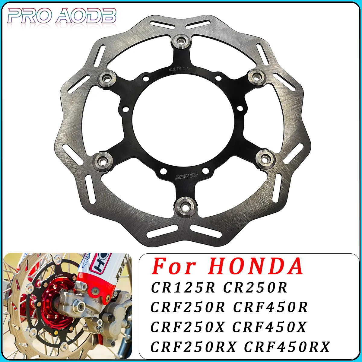 

Motocross 260 270 320MM Front Rotor Brake Disc Caliper Bracket For Honda CR125E 250E 125R 250R CRF250R 450R 250X 450X 250RX