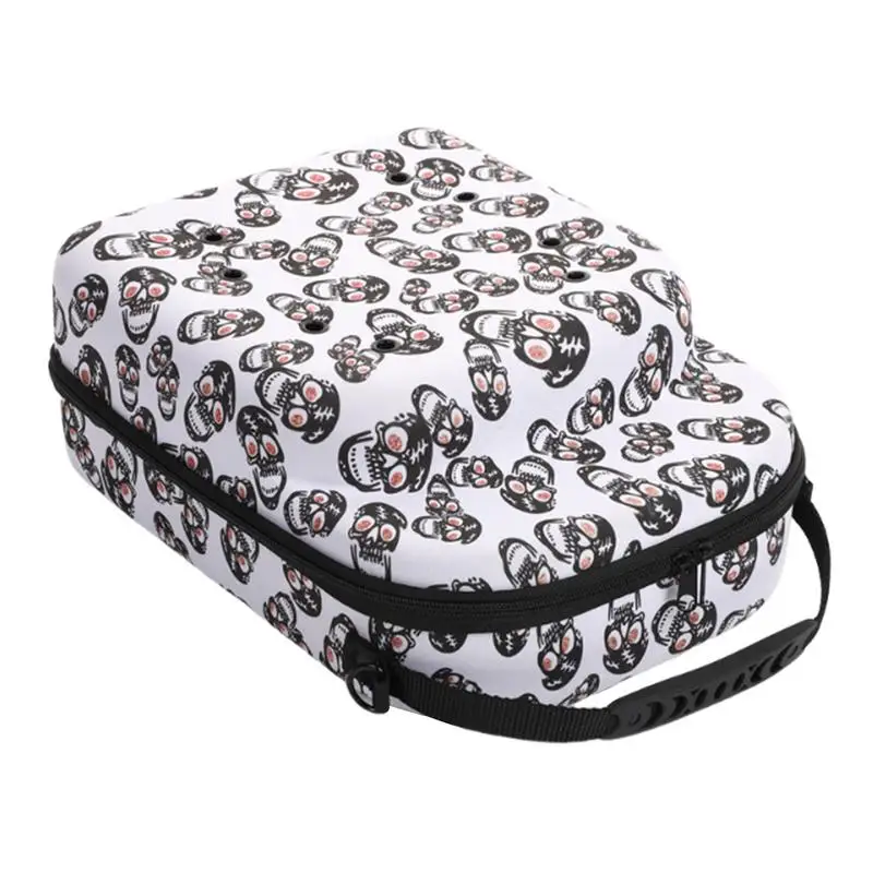 

Дорожный чехол для шляпы с рисунком черепа, органайзер для хранения бейсбольной кепки, регулируемый плечевой ремень, коробка для хранения головных уборов, кепка, сумка с ручкой