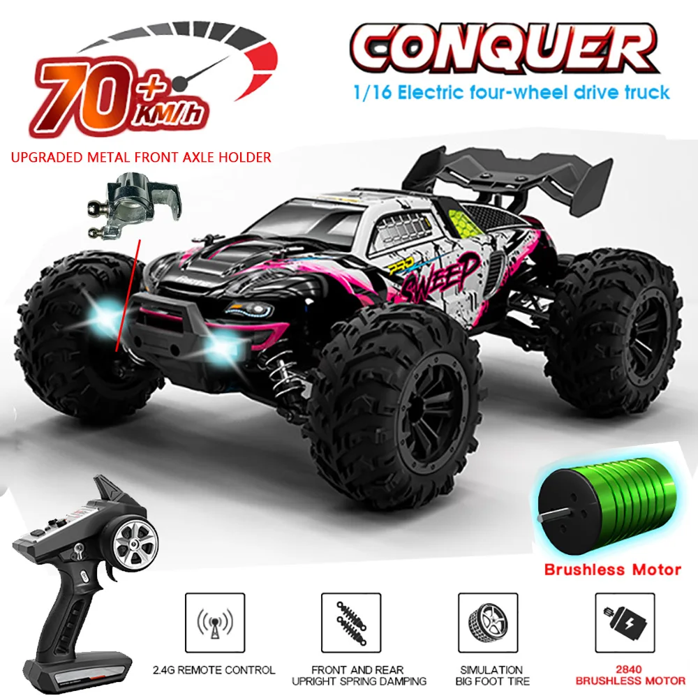 SCY 16102PRO 1:16 70 км/ч или 50 км/ч 4WD RC автомобиль с дистанционным управлением автомобили высокая скорость дрейф монстр грузовик для детей vs Wltoys 144001 игрушки