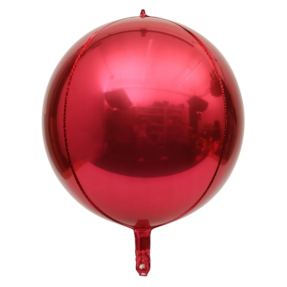 2/5 Stück 4D Runde Ballons 10 18 22 32 Zoll Metallisch Gold Silber Helium-Folienballons für Geburtstag Babyparty Hochzeit Party-Dekoration – Detail 13