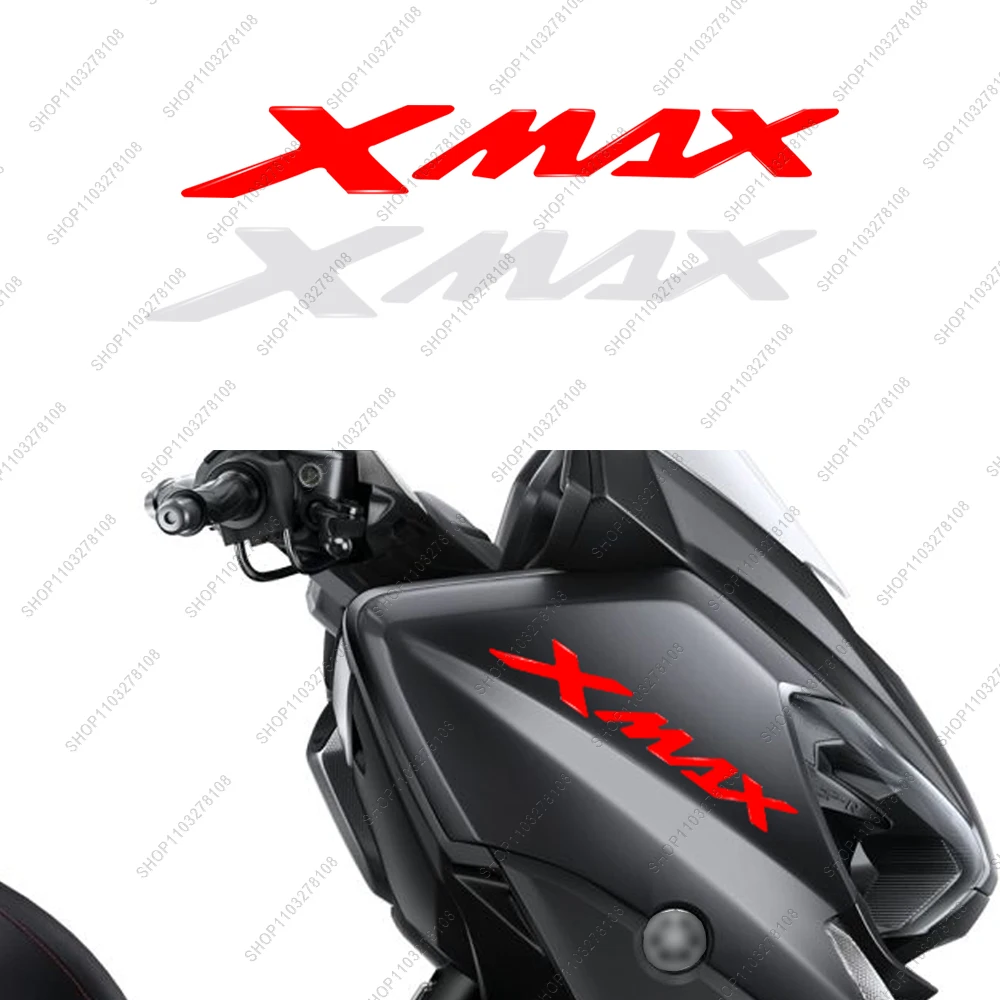 

2 3D STICKERS XMAX For YAMAHA X MAX Motorcycle Accessories Scooter Stickers Front Fairing Stripe Decals 3D Epoxy resin sticker