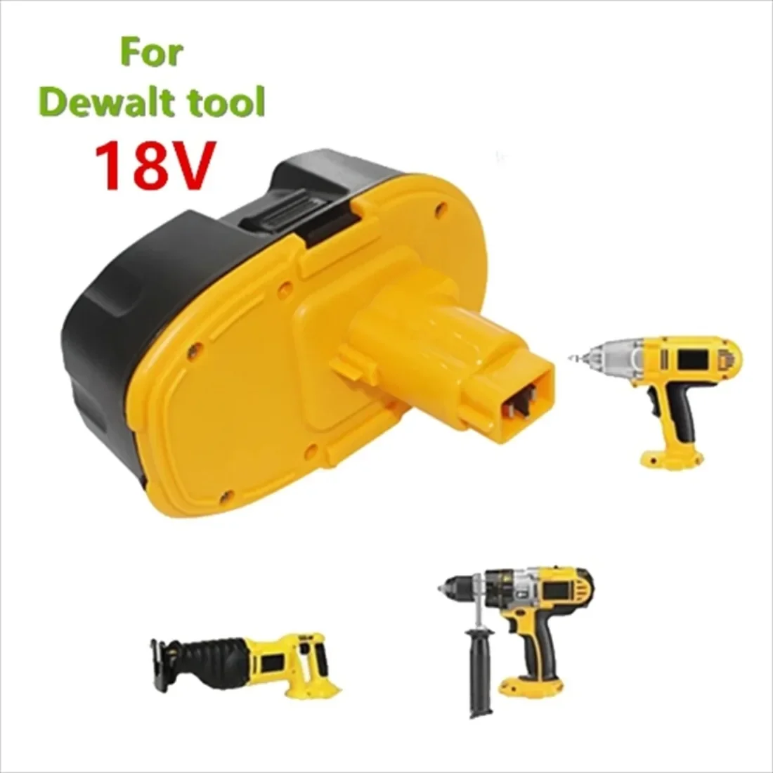 18V Ni‑MH  Rechargeable Replacement Battery Pack Fit for Dewalt DC9096 DE9039 DE9095 DW9098 DE9503 DW9096 Hand Power Drills