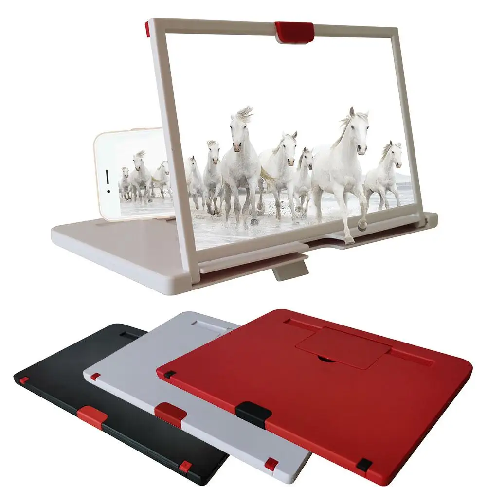 HD Mobile Phone Screen Amplifier With Foldable Stand Desktop - Screen 10/12-inch Magnifier U6H7