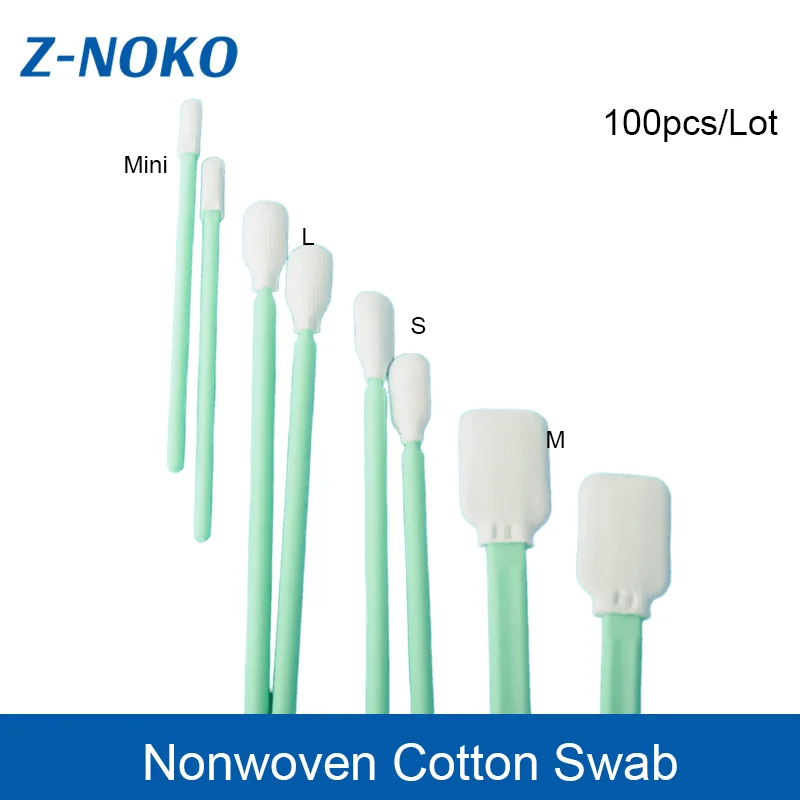 ZNOKO 100 قطعة صناعة القطن مسحة صغيرة Dus قبالة أدوات الليزر مكافحة ساكنة لتنظيف عدسة الليزر واقية ويندوز رئيس جزء