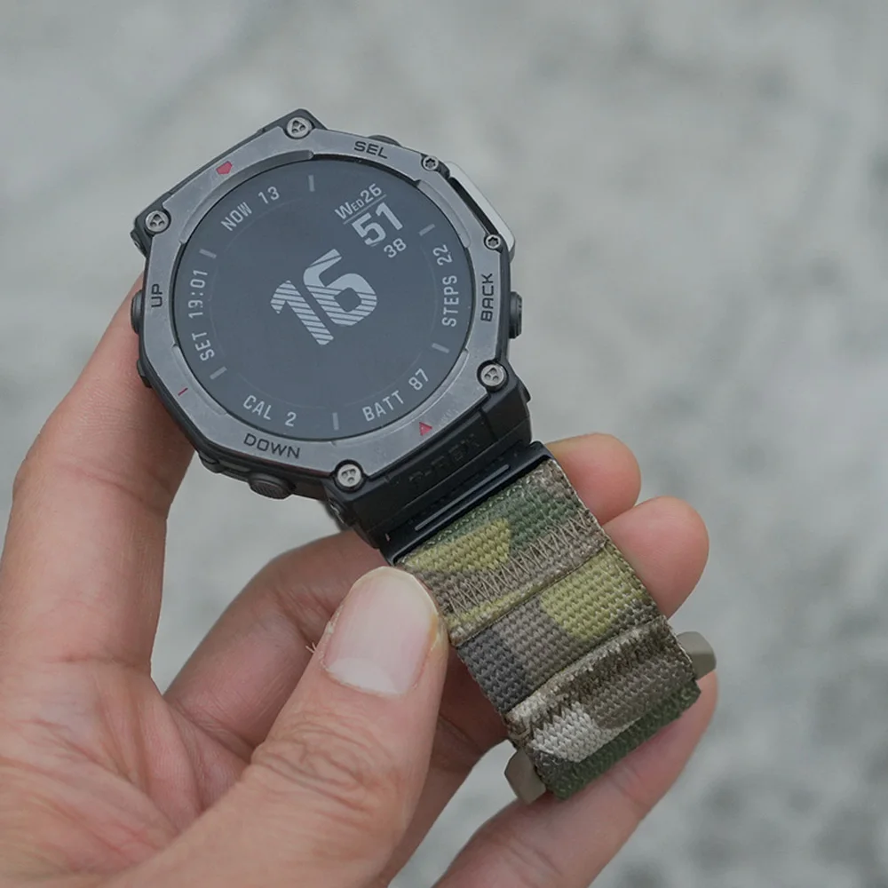 

Fatbear противоударный ремешок, тактический нейлоновый браслет Multicam MC 22 мм для Huawei Xiaomi OPPO VIVO Amazfit Garmin Songtuo Samsung и т. д.