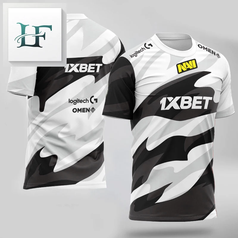 

2025 Sports CSGO Team Uniform NAVI Team Top Competition Sinlpe Men 3D Digital Printing Short-sleeved T-shirt Casual Sports Top