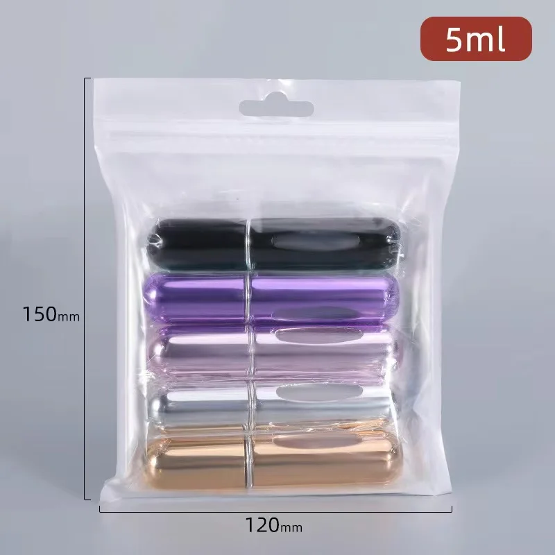5Pcs 5ML Perfume Refill Bottle Portable Mini Refillable Spray Jar Scent Pump Empty Cosmetic Containers Atomizer Travel Tool