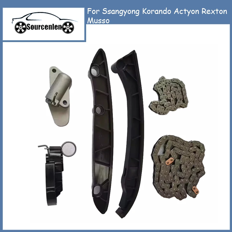 

6PCS Brand New Timing Chain Kit For Ssangyong Korando Actyon Rexton Musso 6710508869
