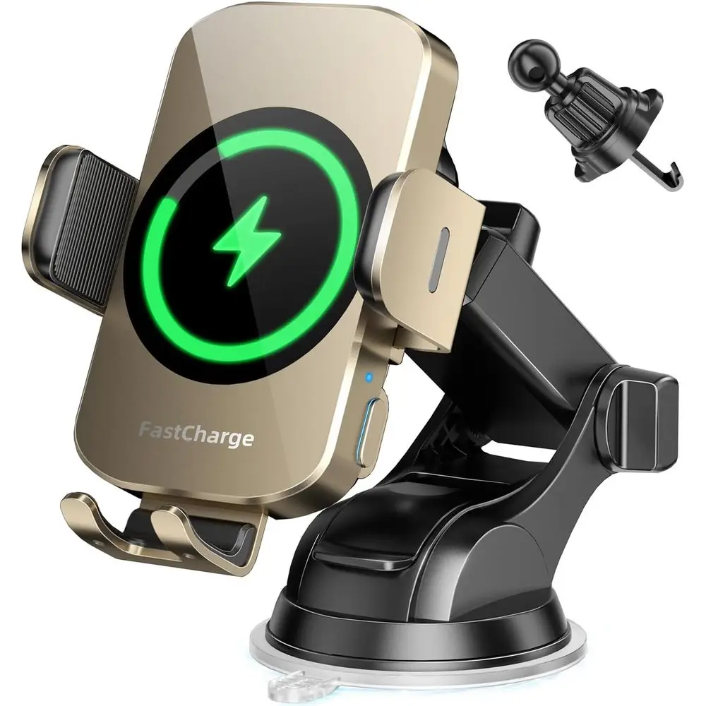 

Charging Port Holder 3 in 1 Mount Auto Clamping Car Accessories Compatible with iPhone 17 16 15 14 13 12 11 Xs XR, S23 Ultra S22