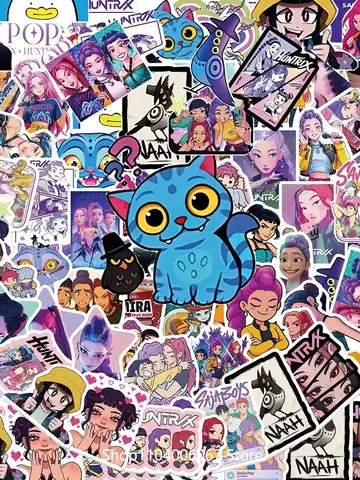 Kawaii Anime Kpop Demon Hunter Stickers Cartoon Sealing Decals Waterproof DIY Scrapbooking Stationery Cute Sticker Gifts