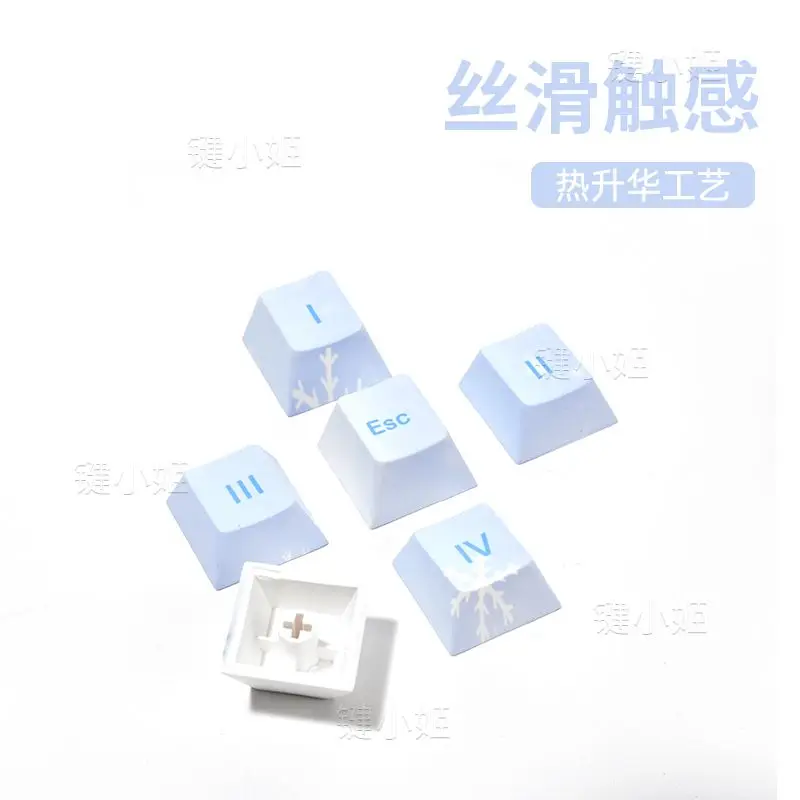 

Micro Light Snow Keycaps Custom PBT Sublimation Cherry Profile Keycap Cute Cartoon Anime Transparent Point Key Cap for Gamers