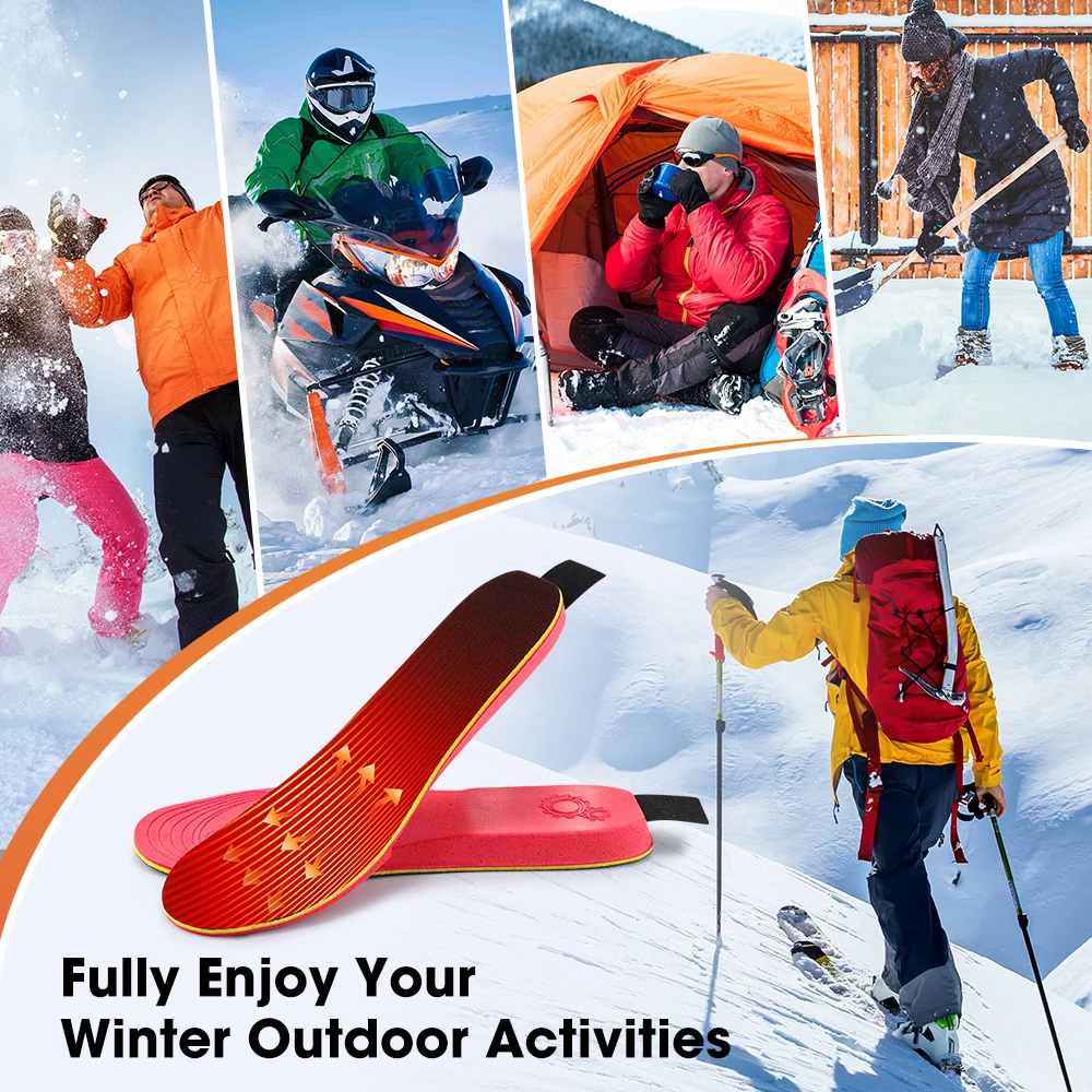 جديد APP التحكم ساخنة النعال الكهربائية القدم الاحترار الوسادة لفصل الشتاء في الهواء الطلق التزلج قابل للتعديل درجة الحرارة قدم سخان منصات الأحذية