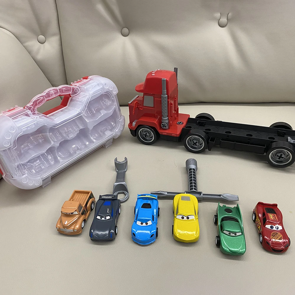 Disney Pixar Cars Set Lightning Mcqueen Figures Jackson Storm Mack Uncle Truck Pull-Back Cars Model Doll Children Toy For Gift