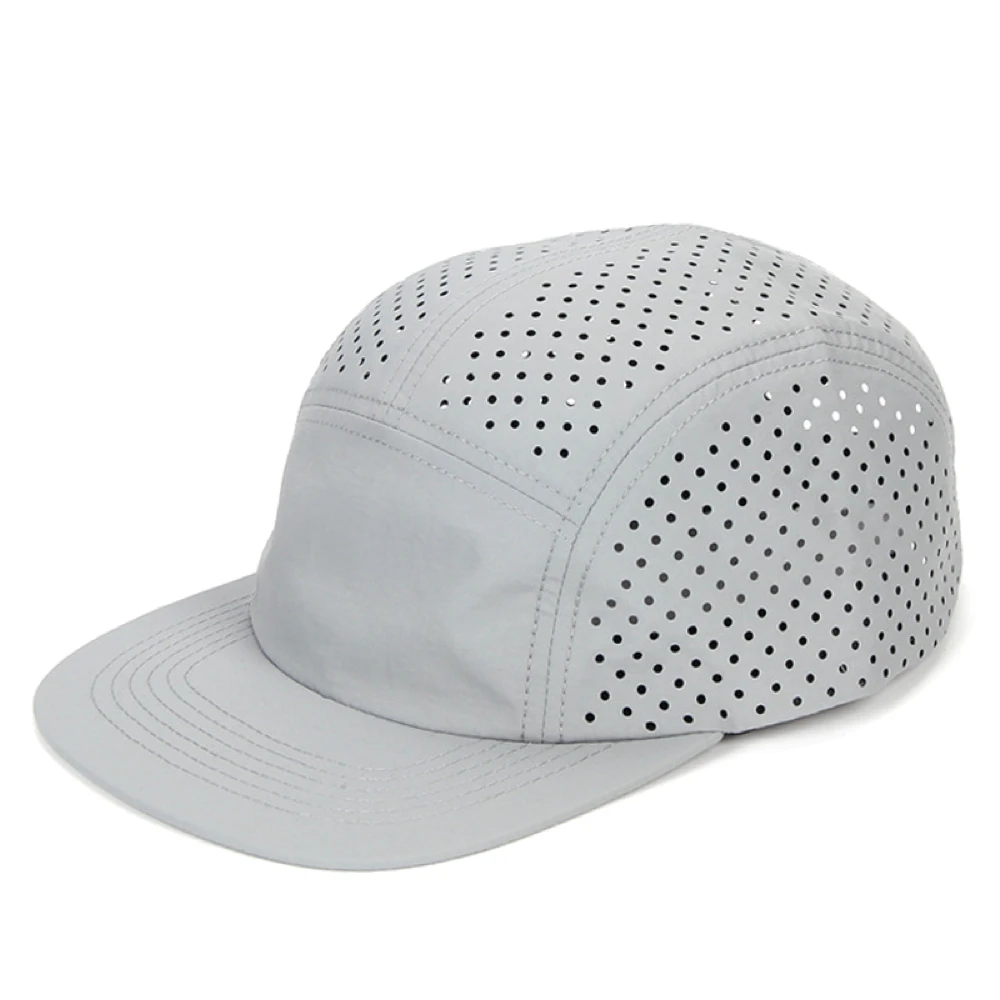 Gorra perforada de 5 paneles para hombre, gorras de béisbol ligeras y transpirables de secado rápido para correr, acampar, senderismo, entrenamiento