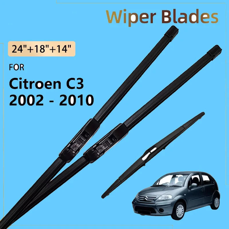 

Front Rear Wiper Blades For Citroen C3 1 Hatchback FC FN 2002 - 2010 2009 2008 2007 2006 Accessories Windshield Windscreen Brush
