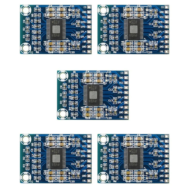 

New-5X TPA3116D2 Мини-цифровая плата стереоусилителя мощности, двухканальный модуль усилителя мощности 50 Вт класса D постоянного тока 12-24 В