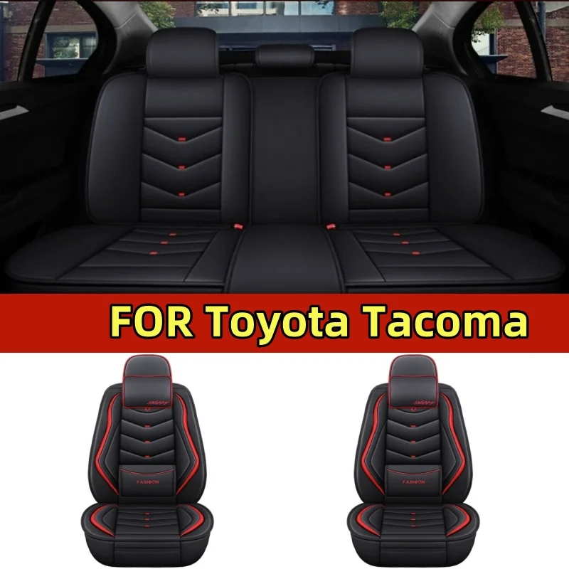 

Чехол на автомобильное сиденье Toyota Tacoma, роскошный подголовник и чехол на поясное сиденье, водонепроницаемый чехол на сиденье из искусственной кожи с полной оберткой