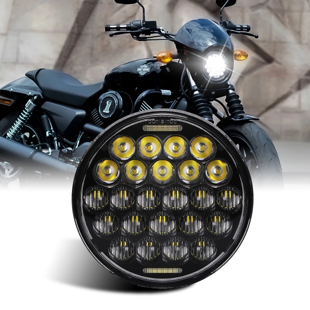 5.75 Inch Led Headlight For Motorcycle 5 3/4 Auxiliary Led Lights For Harley Sportster Iron 883 Dyna Street Bob FXDB Motor Parts