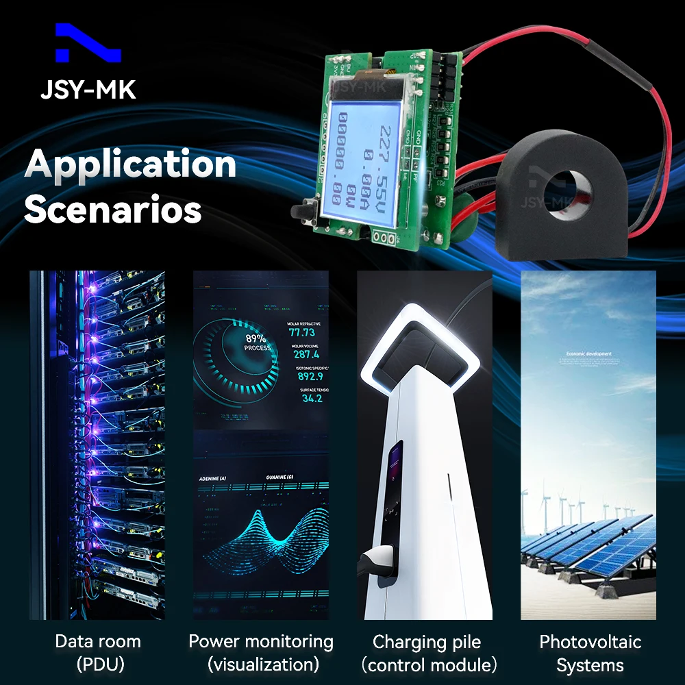 JSY1069 Однофазный AC PDU измерительный разъем с ЖК-дисплеем модуль сбора тока напряжения