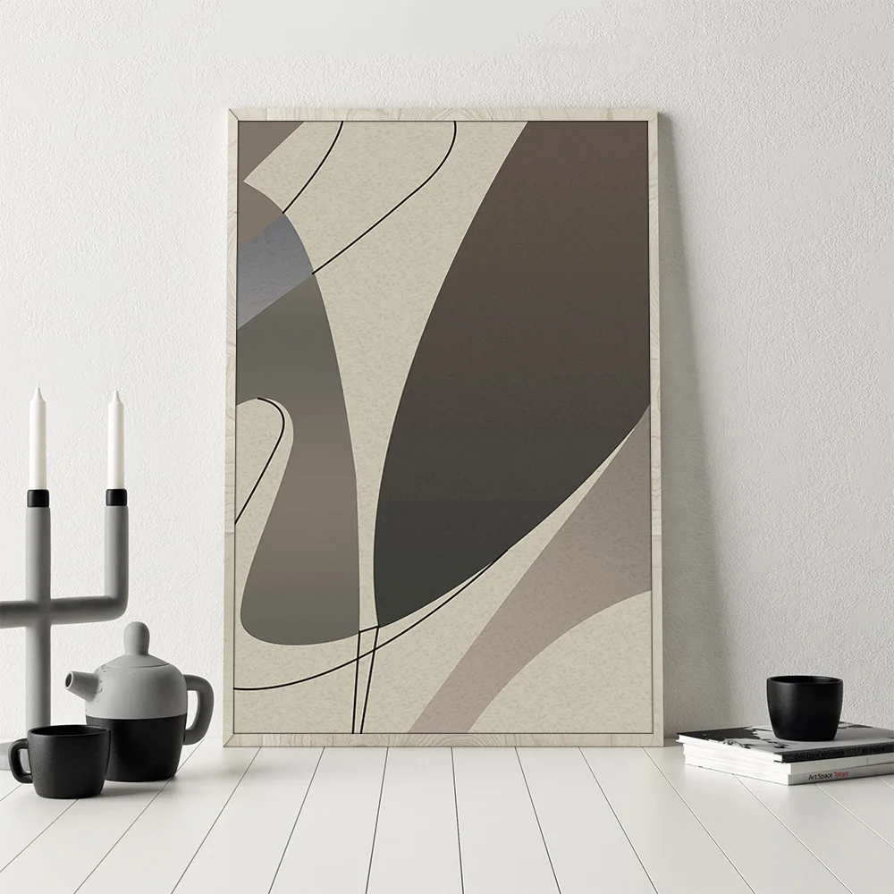 Morandi Style Abstract Art Painting Poster and Print Canvas Wall Art Picture Modern Home Decorations