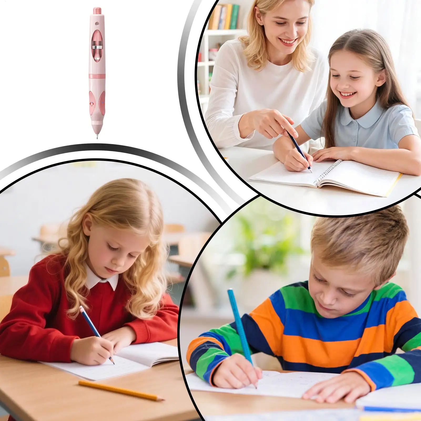 Writing Correction Pen Retractable Ergonomic Automatic Refills Included Students Handwriting Practice Pencil For School