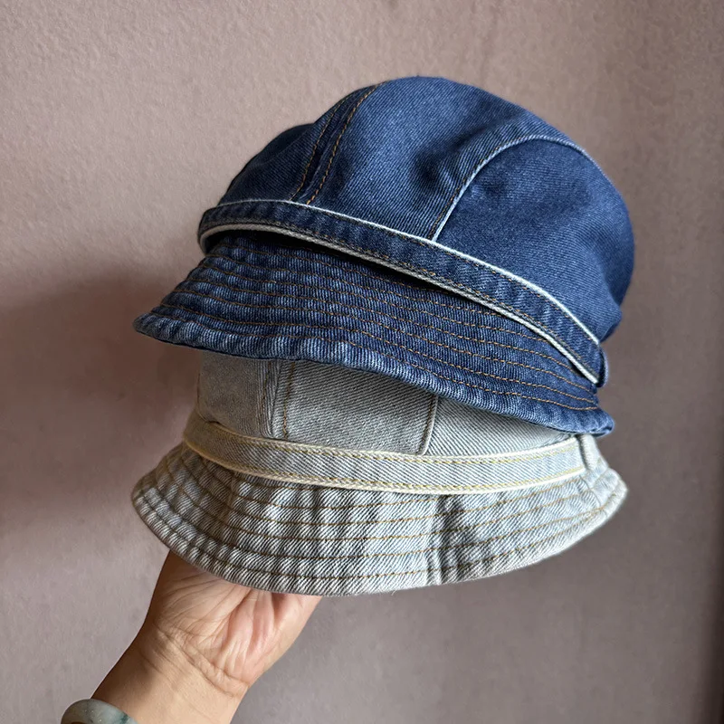 

Cowboy fisherman hat, women's new Korean style small brimmed hat, fashionable basin hat