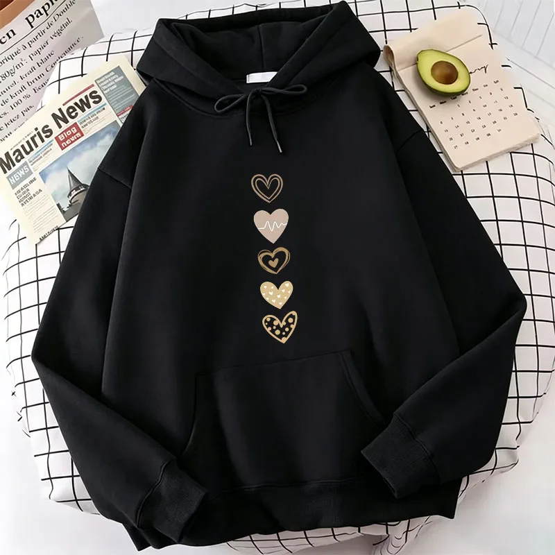 

Trendy Love Heart Print Hoodies Spring Autumn Winter Casual Hoodies Sweatshirts Men Women Tops Gothic Hoodie Sweatshirt