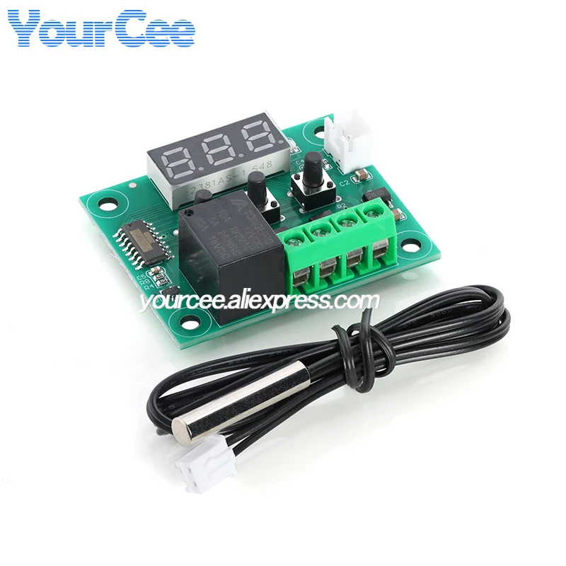 W1209 Temperature Control Module 5V DC Digital Temperature Controller 50–110°C High-Precision Temperature Controller Circuit BCB