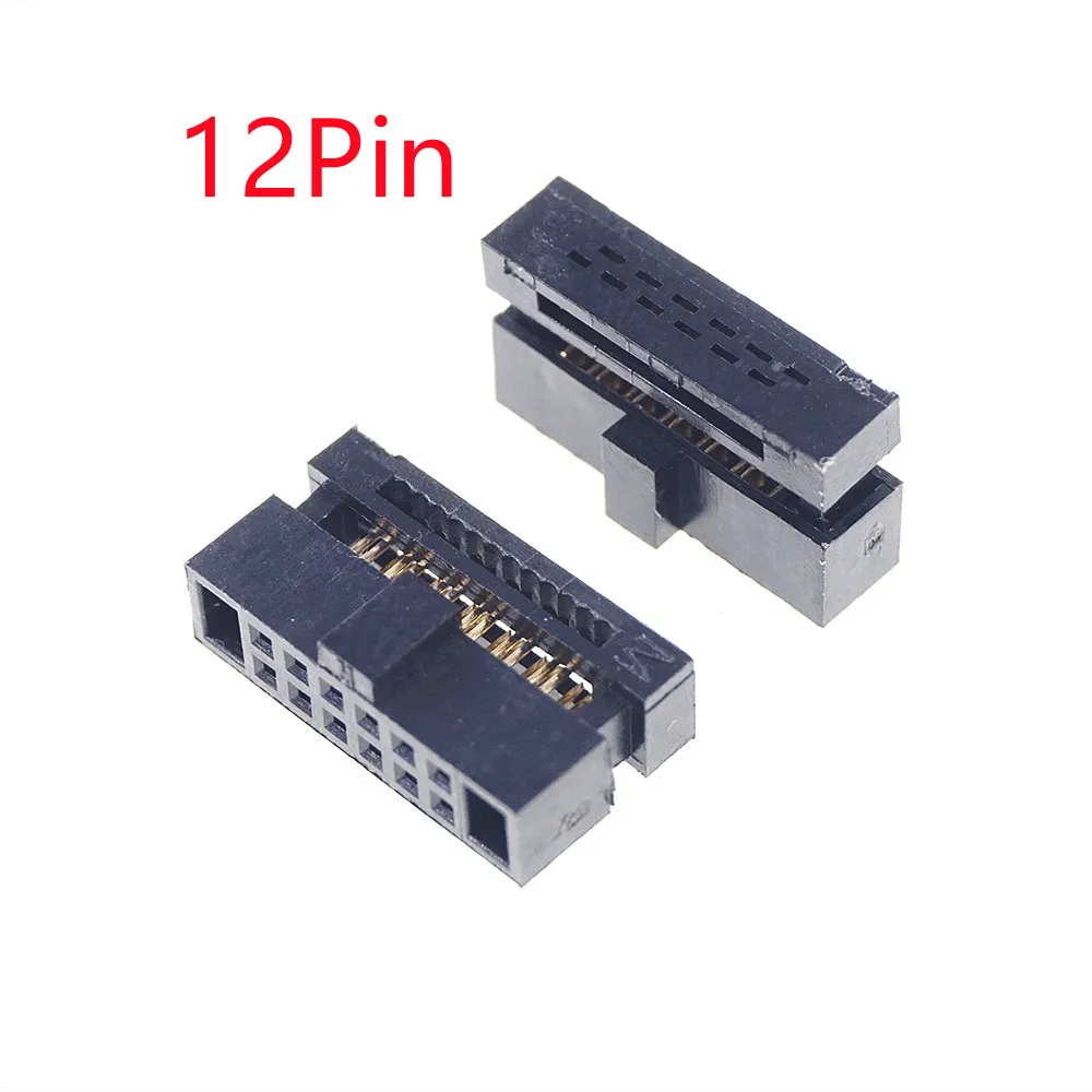 10 100 Pcs 1.27mm Pitch 2x5 Pin 6 8 12 14 16 20 24 26 30 34 40 50 80 Position IDC FC Female Header Socket  Flat Cable Connector