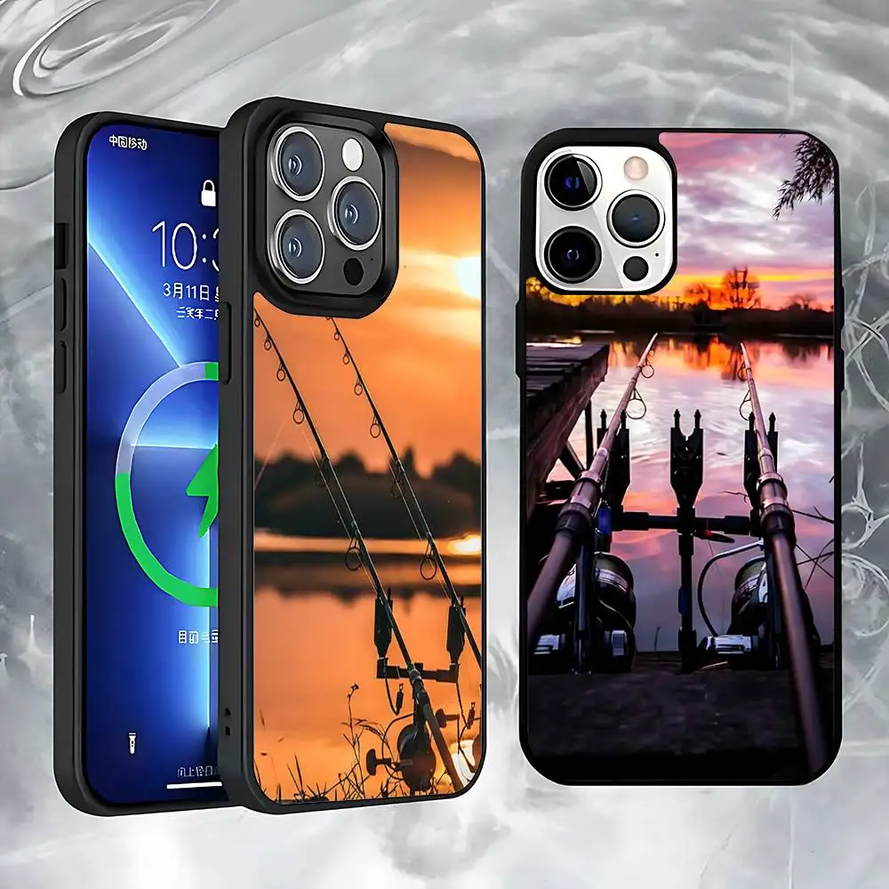 

Outdoor Fishing rod Coque Case For iPhone 17,16,15,14,13,12,11,Pro,Max,Plus,Mini,SE4,E Magnetic Magsafe Wireless Charging