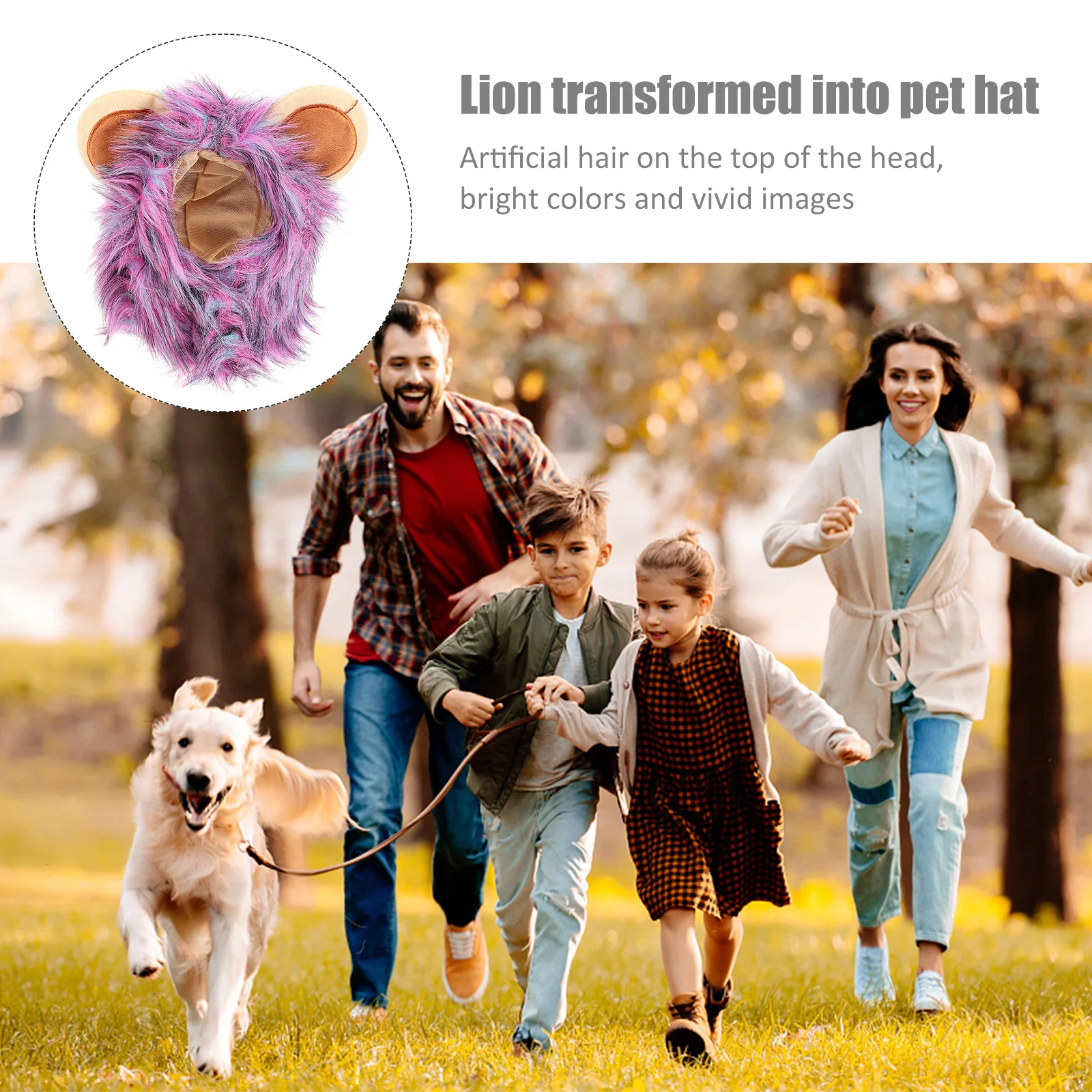 

1Pcs Lion Costume Hat Halloween Dog Hats Comfortable Adjustable Pet Dress Up Costume Supplies Dog Halloween Hats