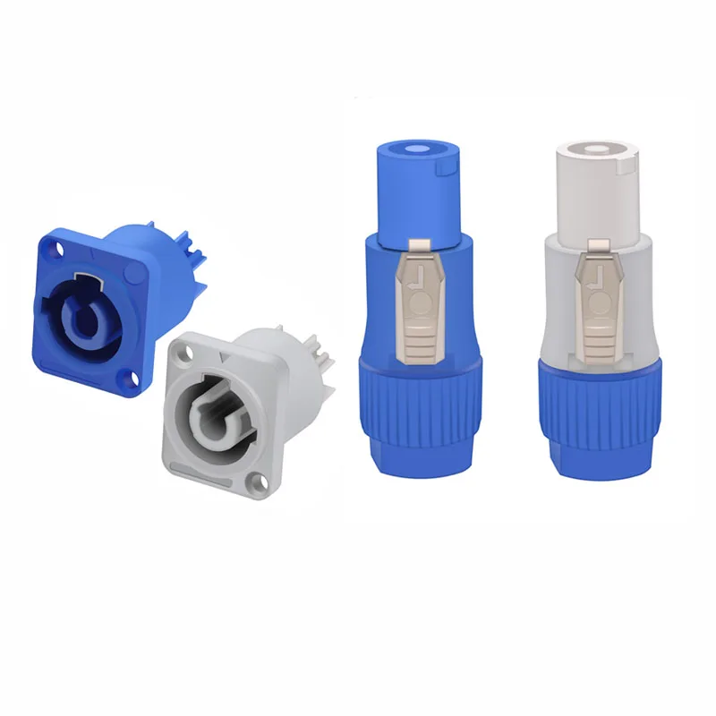 Powercon Connector Lockable Cable Connector Chassis Socket for Electric Drill LED Screen Stage Lighting Power Connecting C1