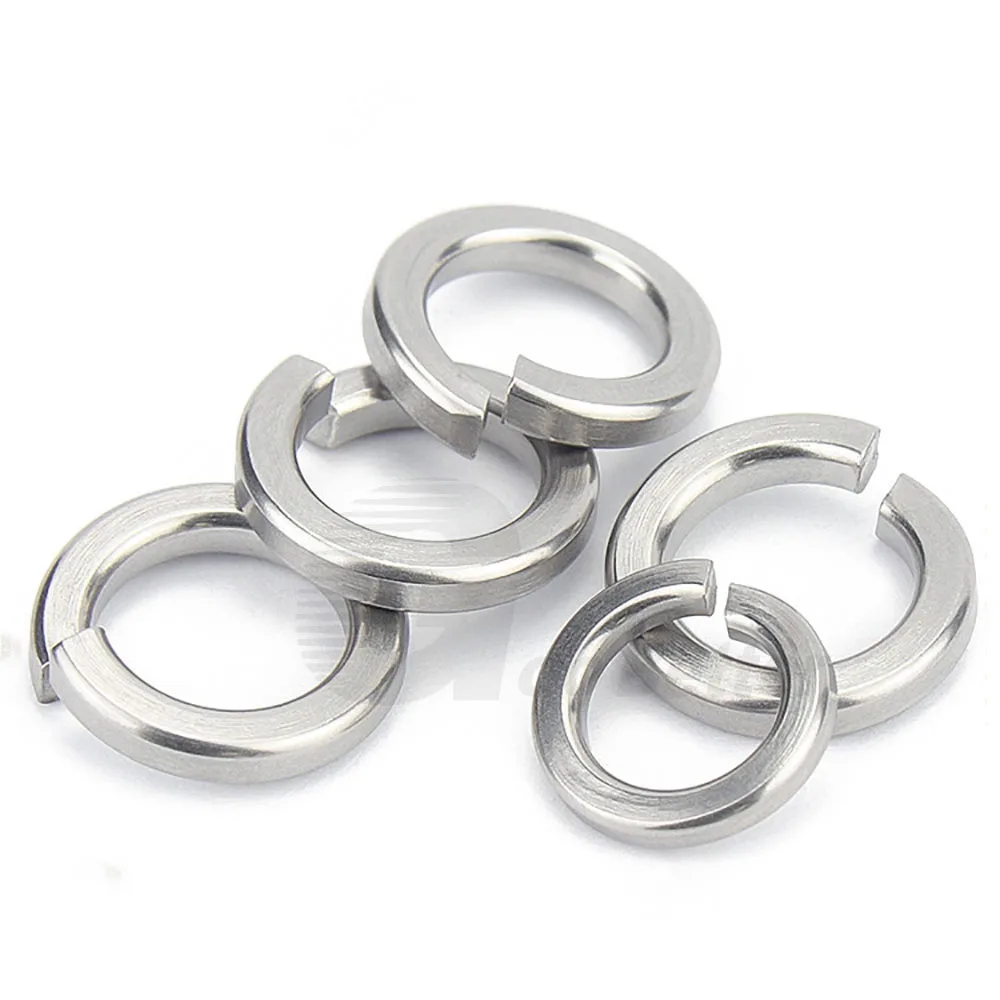 5-200Pcs Spring Split Lock Washer M1.6-M30 201/304/316 Stainless Steel Spring Split Lock Washer Elastic Gasket GB93