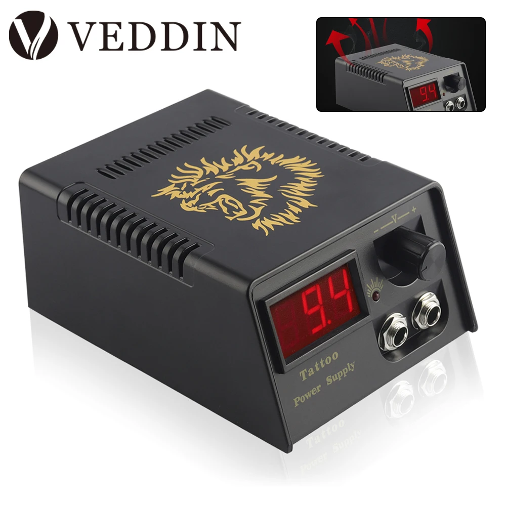 Tattoo Power Supply Lion Digital LED Display for Permanent Makeup Eyebrow Coil Rotary Tattoo Machine Body Arts Tattoo Supply