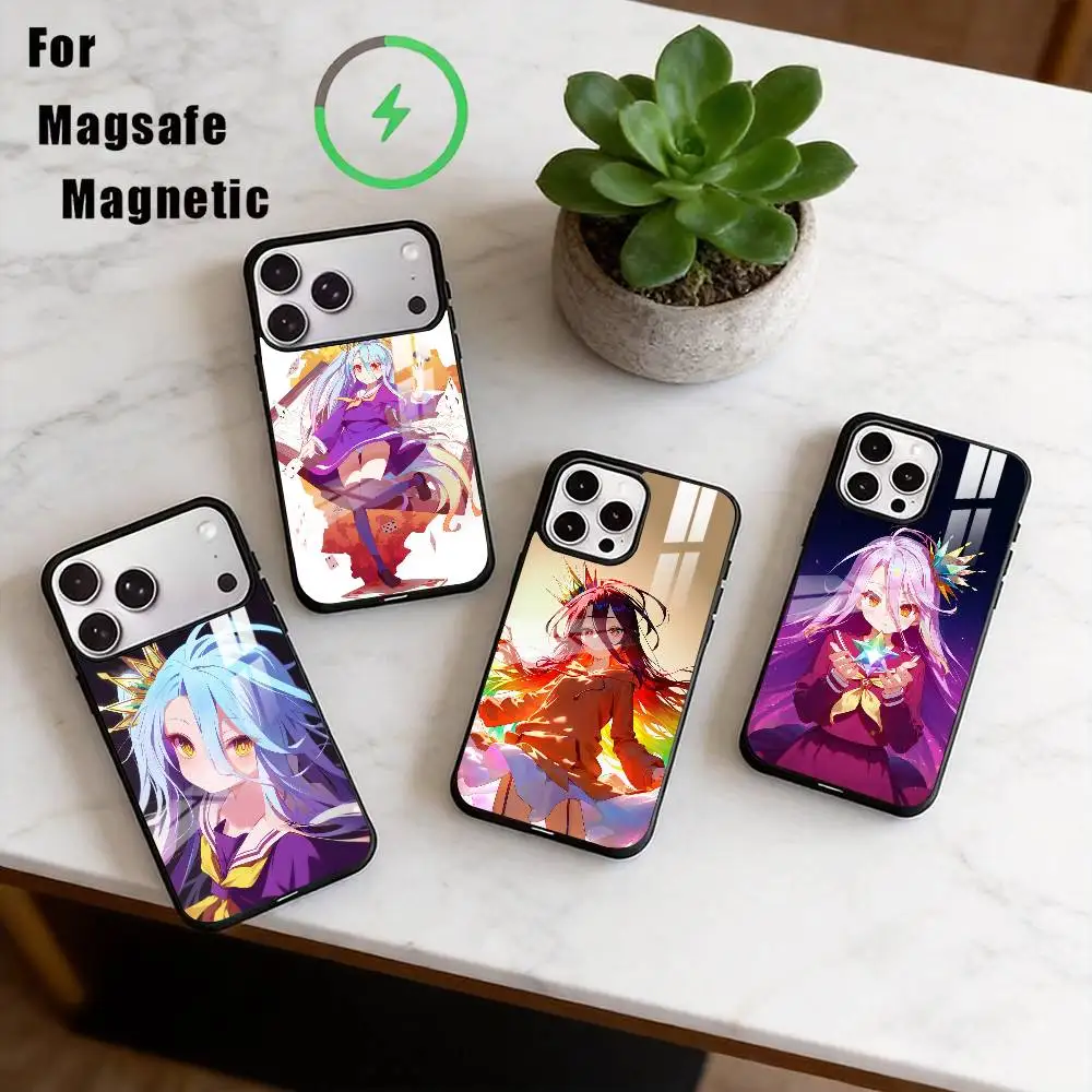 

No Game No Life Phone Case For iPhone17,16,15,14,13,12,11 Plus,Pro Magnetic with Magsafe Wireless Charging